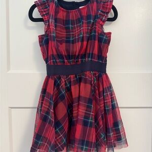 Vineyard Vines Kids Plaid Dress in Red and Blue
